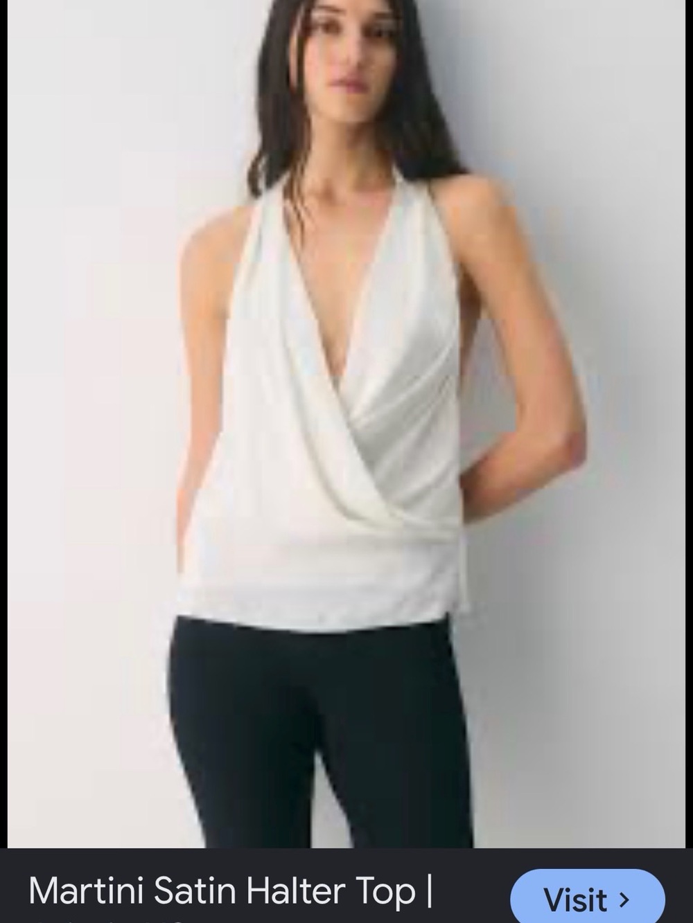 Wilfred White Satin Halter Camisole
